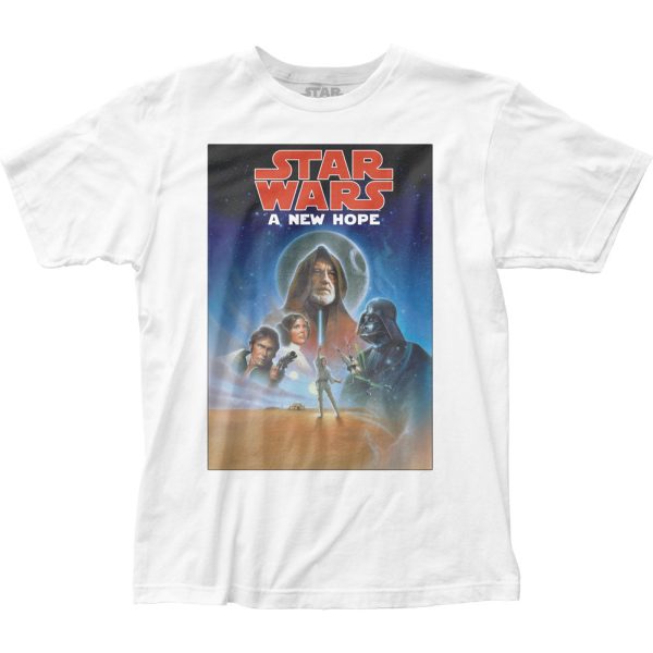 Star Wars Ep IV Poster Mens T Shirt White