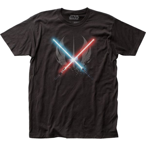 Star Wars Obi-Wan Saber Clash Mens T Shirt Black