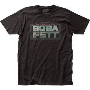 Star Wars The Book of Boba Fett Title Mens T Shirt Black