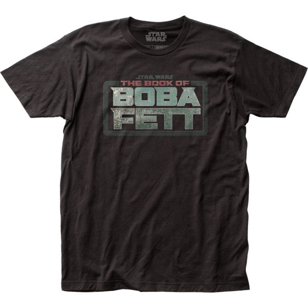 Star Wars The Book of Boba Fett Title Mens T Shirt Black