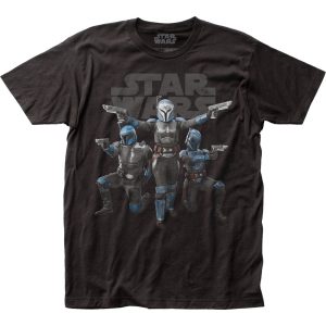 Star Wars The Mandalorian Nite Owls Mens T Shirt Black