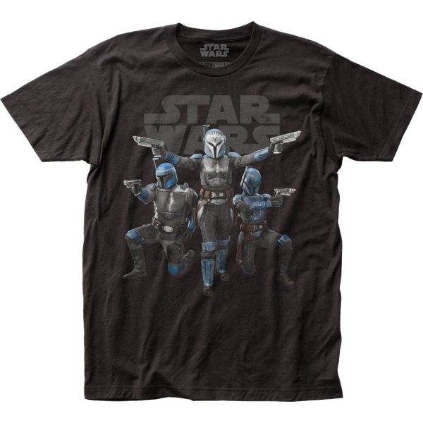 Star Wars The Mandalorian Nite Owls Mens T Shirt Black