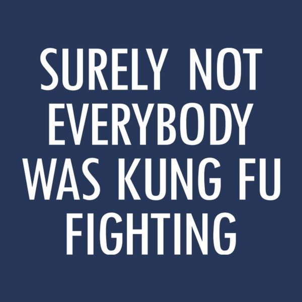 Surely not everyone was Kung Fu fighting – T-shirt