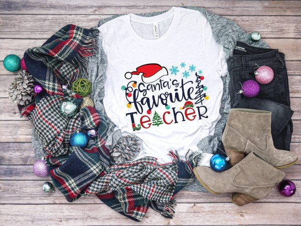 Teacher Christmas Santa’s Favorite Gift T-Shirt