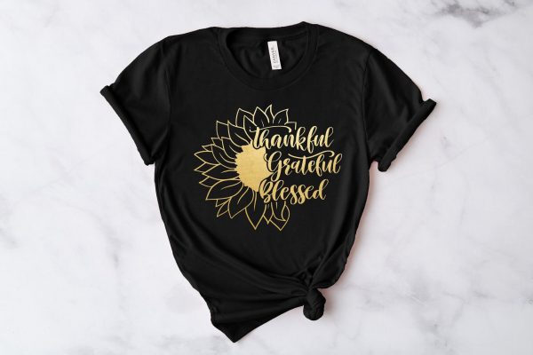 Thankful Grateful Blessed Shirt Fall