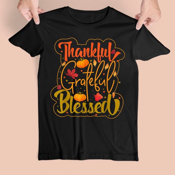 Thankful Rainbow Shirt Grateful Blessed