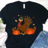 Thankful Womens Fall Thanksgiving Turkey Shirts
