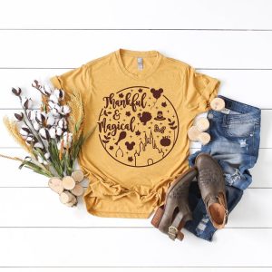 Thanksgiving Disney Grateful Blessed Shirt