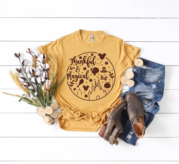 Thanksgiving Disney Grateful Blessed Shirt