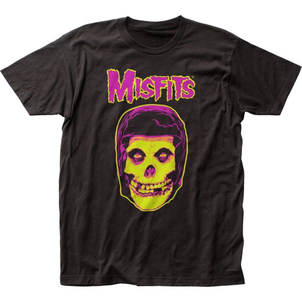 The Misfits Yellow Neon Ghost Mens T Shirt Black