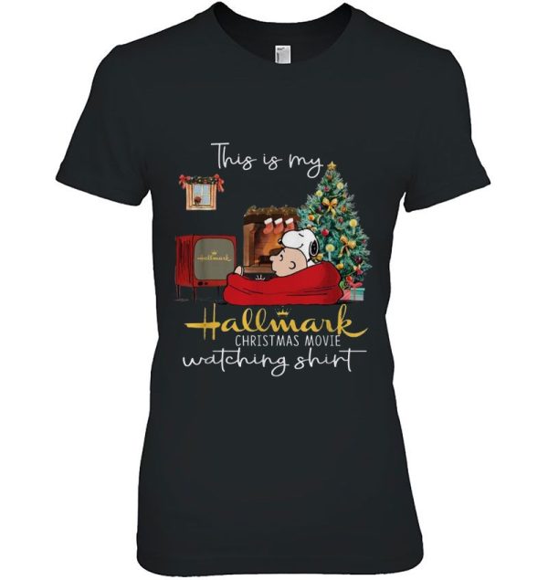 This Is My Hallmark Christmas Movie Watching Shirt Snoopy And Charlie Brown