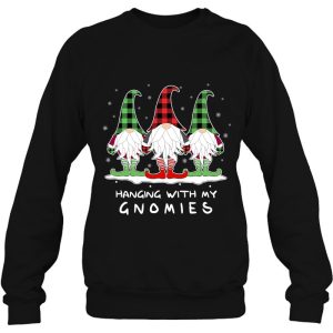 Three Gnome Christmas Costume Gifts Buffalo Plaid Sweatshirt