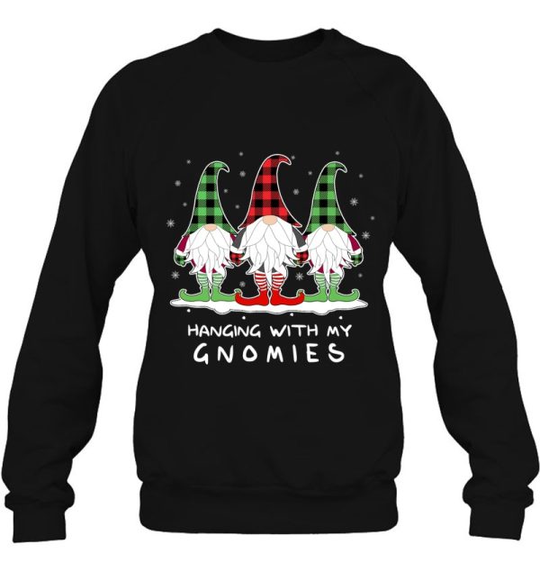 Three Gnome Christmas Costume Gifts Buffalo Plaid Sweatshirt