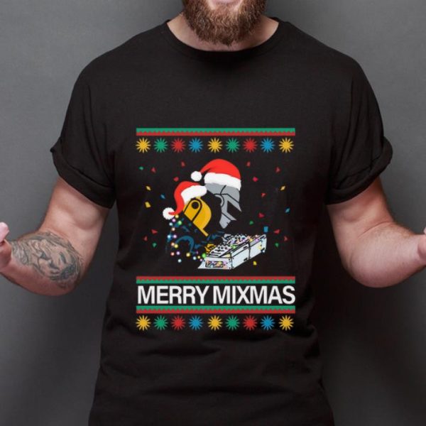 Top Merry Mixmas Ugly Christmas Dj Darth Vader And Trooper Shirt