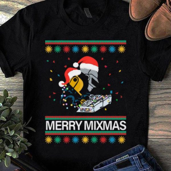 Top Merry Mixmas Ugly Christmas Dj Darth Vader And Trooper Shirt