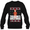 Treason’s Greetings Trump Prison Ugly Christmas Meme Sweatshirt