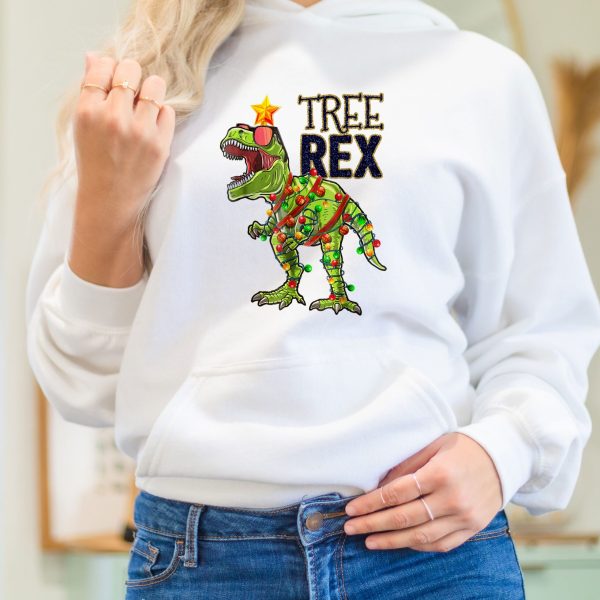 Tree Rex Christmas Dinosaur Sweatshirt For Kids