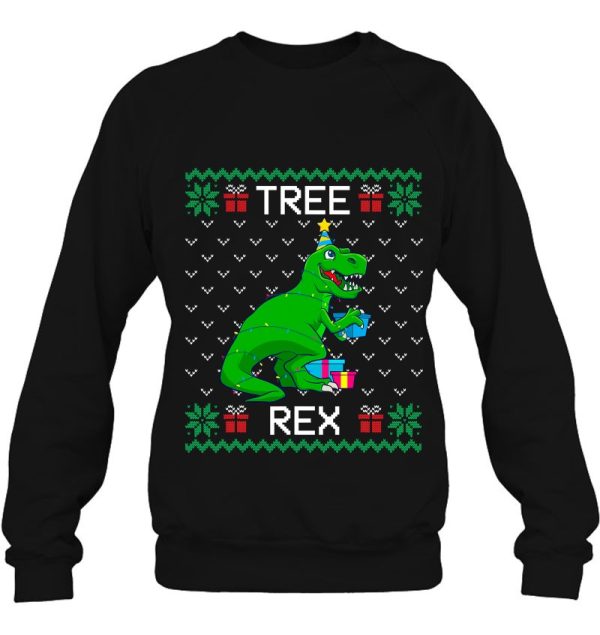 Tree Rex Christmas Dinosaur Ugly Sweater Matching Family Sweatshirt