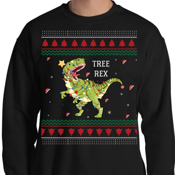 Tree Rex Santa Ugly Christmas Sweater Sweatshirt