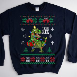 Tree Rex Ugly Christmas Sweater Sweatshirt For Men Women Kids