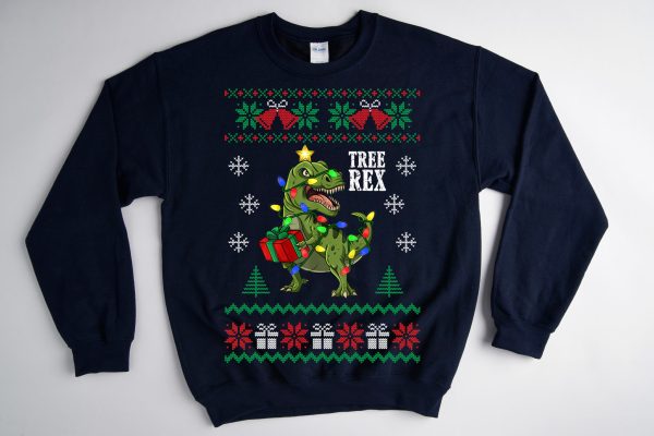 Tree Rex Ugly Christmas Sweater Sweatshirt For Men Women Kids