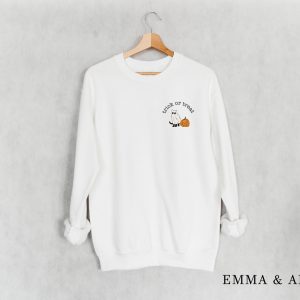 Trick Or Treat Shirt Black Cat Oversized Tshirt Comfort Colors Women