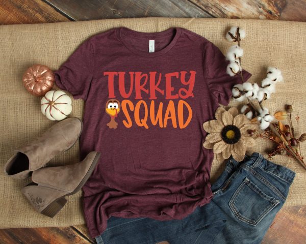 Turkey Squad Thanksgiving Fall T-Shirt