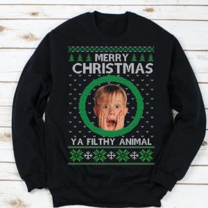 Ugly Sweater Home Alone Ya Filthy Animal Christmas Sweatshirt