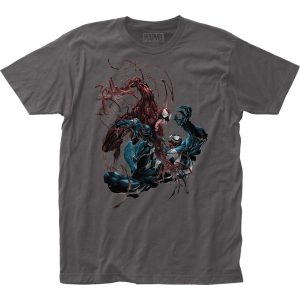 Venom Carnage vs. Venom Mens T Shirt Charcoal