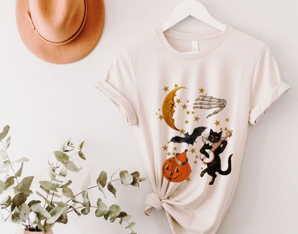 Vintage Black Cat Oversized Shirt Comfort Colors