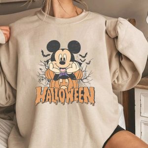 Vintage Disney Ride Mickey Minnie Halloween Not So Scary Disneyland Shirt