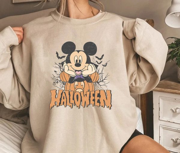 Vintage Disney Ride Mickey Minnie Halloween Not So Scary Disneyland Shirt