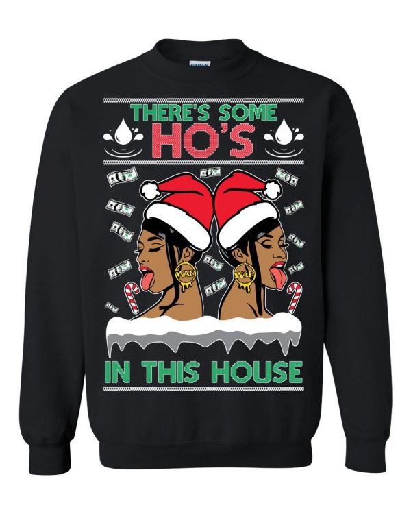 WAP There’s Some Hos In This House Ugly Christmas Sweatshirt