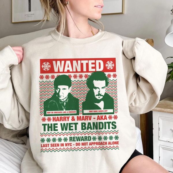 Wanted Harry And Marv Aka Wet Bandits Sweatshirt