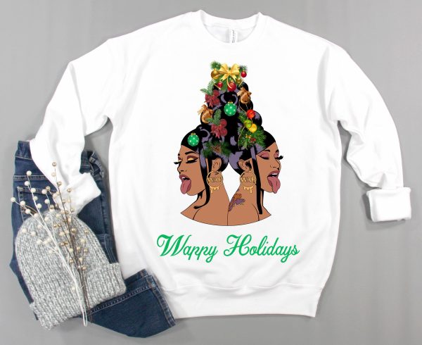 Wappie Cardi B Ugly Christmas Sweatshirt