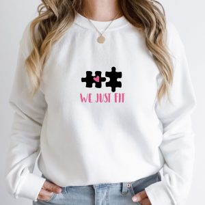We Just Fit Jigsaw Love Valentine Sweatshirt