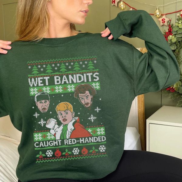 Wet Bandits Caught Red-Handed Home Alone Kevin Christmas Sweatshirt