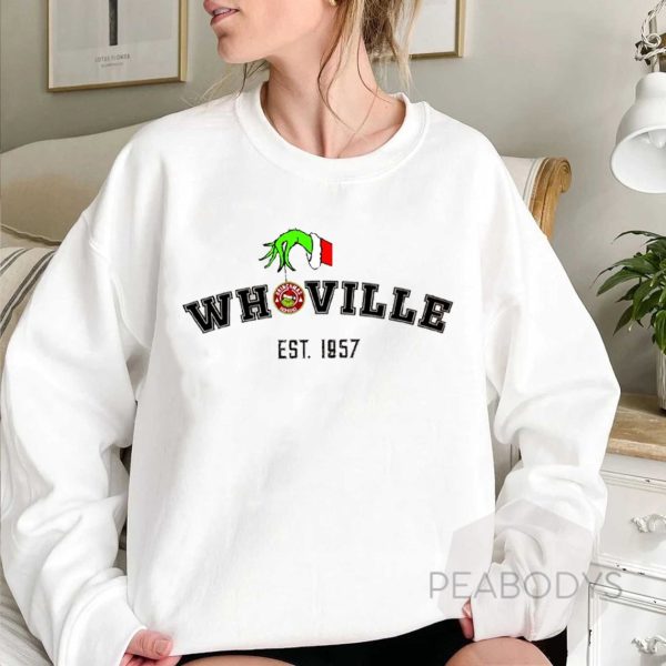 Whoville Est. 1957 The Grinch Christmas Unisex Sweatshirt