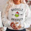 Whoville University The Grinch Christmas Crewneck Sweatshirt