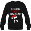 Womens Christmas Pregnancy Announcement Sweatshirt Gift For Pregnant Daughter