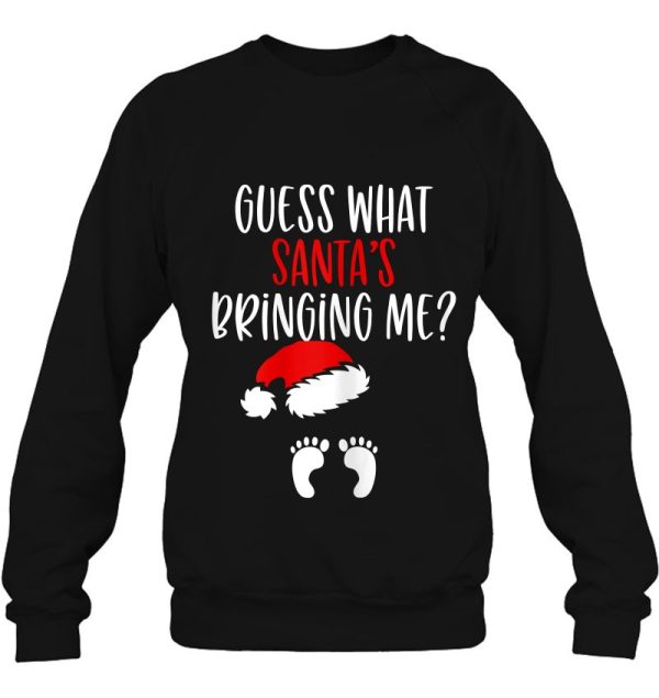 Womens Christmas Pregnancy Announcement Sweatshirt Gift For Pregnant Daughter