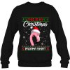 Womens This Is My Christmas Pajama Flamingo Santa Xmas Ugly Sweater Shirt
