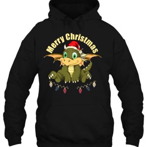 Xmas Pajama Boys Girls Toddlers Gift Christmas Dragon Hoodie Tee