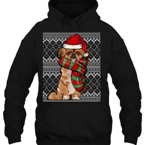 Xmas Pekingese Santa Claus Hat Ugly Christmas Hoodie