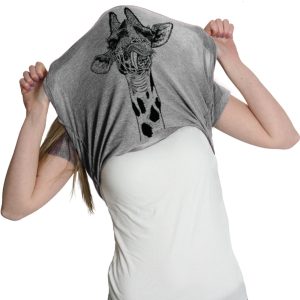 Women’s Ask Me About My Giraffe T Shirt Funny Costume Flip Up Shirt Women’s Ask Me About My Giraffe T Shirt Funny Costume Flip Up Shirt