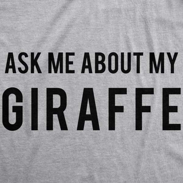 Women’s Ask Me About My Giraffe T Shirt Funny Costume Flip Up Shirt