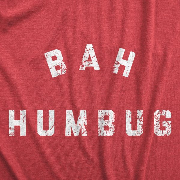 Womens Bah Humbug T Shirt Funny Ebeneezer Scrooge Xmas Party Tee For Ladies