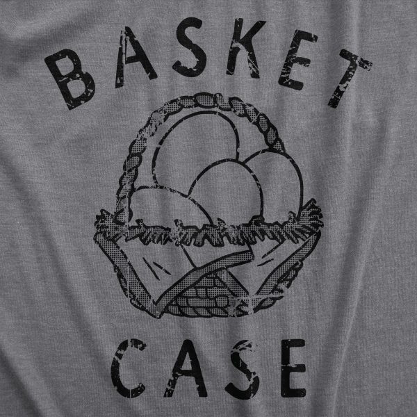 Womens Basket Case T Shirt Funny Easter Sunday Painted Eggs Joke Tee For Ladies