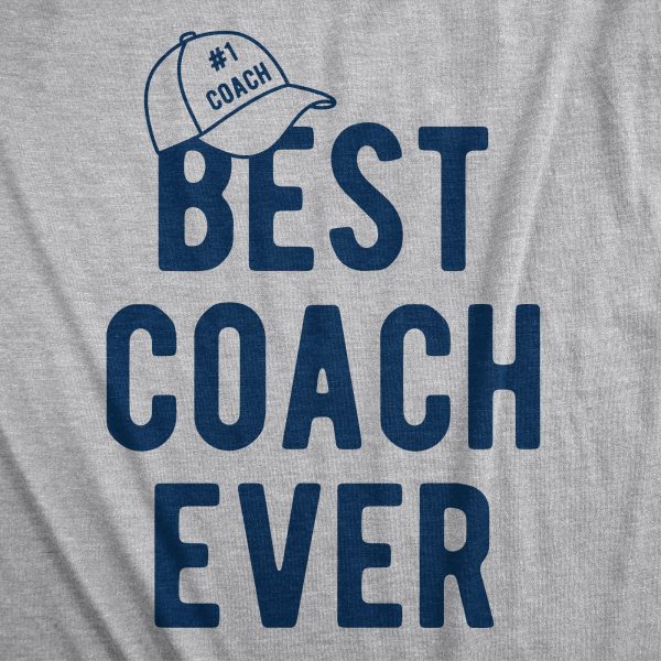 Womens Best Coach Ever Tshirt Funny Number One Sports Coaching Graphic Novelty Tee For Ladies