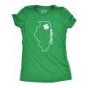 Womens Chicago Illinois Saint Patrick’s Tshirt Funny St. Paddy’s Day Parade Novelty Graphic Tee For Ladies